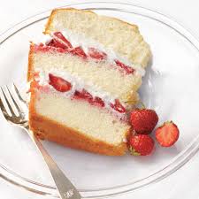 Chiffon Cake With Strawberries And Cream Recipe Desserts Spring Desserts Strawberry Recipes