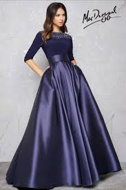 Midnight Blue Couture Dress With Sleeves Long Sleeve Evening Gowns Evening Gowns With Sleeves Brown Evening Dresses