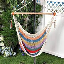 Works with vehicle tow hitch Bliss Tahiti Cotton Rope Hammock Chair Rope Hammock Chair Hammock Chair Outdoor Hammock