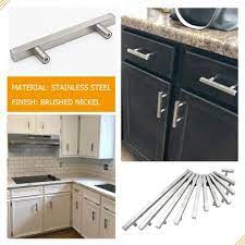 Shop with afterpay on eligible items. Lsj22 15 Pack Kitchen Bathroom Drawer Handles Brushed Nickel Goldenwarm