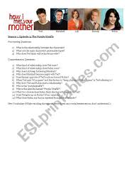 Our online how i met your mother trivia quizzes can be adapted to suit your requirements for taking some of the top how i met your mother quizzes. How I Met Your Mother 1x02 Esl Worksheet By Ra4rmva