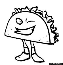Click the button below to download and print this coloring sheet. Taco Coloring Page Free Taco Online Coloring