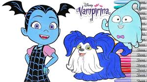 Sit back and relax and watch a drawings fill with colour! Vampirina Coloring Book Pages Compilation Wolfie Demi Disney Jr Youtube