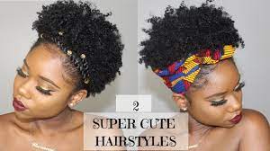 Permed short hairstyles are a perfect solution if you want to have a hassle free hairstyles with thicker look. Two Super Cute And Easy Hairstyles For Short Natural Hair 4b C Natural Hair Chev B Youtube
