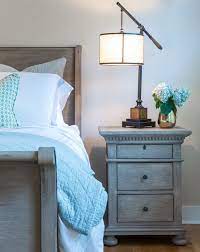Ithe Sleigh Bed And Nightstands Are From Restoration Hardware Bedding Is Pom Pom Home And Lamps Are Oak Bedroom Furniture Furniture Guest Bedroom Inspiration