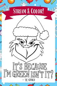 Terry vine / getty images these free santa coloring pages will help keep the kids busy as you shop,. The Grinch Stream Color 6 Free Printable Coloring Pages Stevie Doodles Free Printable Coloring Pages