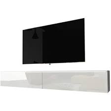 Wir verkaufen tv unterschrank 150 sofort verfügbar!!! Selsey Tv Lowboard Kane In Weiss Matt Weiss Hochglanz Hangend Stehend Modern 2 Klappen Weisse Led