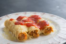 Canelones — canelones , stadt in der südamerikanischen republik uruguay ( montevideo canelones — original name in latin canelones name in other language guadalupe. Meat Filled Pasta On A Plate Italian Cannelloni Spanish Canelones Stock Photo Crushpixel