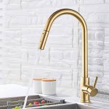 Check spelling or type a new query. Onyzpily Brushed Gold Kitchen Taps Pull Out 2 Way Spray And Stream Kitchen Sink Mixer Tap Single Handle 1 Hole Deck Mounted 360 Swivel Cold And Hot Fittings Uk Standard Buy Online In Bahamas
