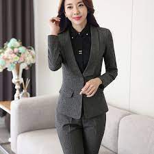 Shawl Collar Two Piece Ladies Formal Pant Suit For Wedding Office Uniform Designs Women Business S Womens Dress Suits Womens Suits Business Pantsuits For Women