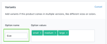 add a size chart to the product page troop themes support