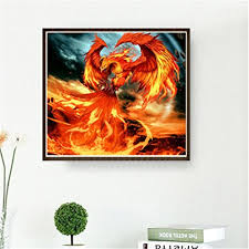 Modern canvas painting muslim islamic pictures for living room no frame home decor islamic calligraphy wall art. Yeefant Fire Dragon Embroidery Paintings No Fading 5d Canvas Rhinestone Pasted Diy Diamond Cross Stitch Home Wall Decor For Bedroom Living Room 12x12 Inch Buy Online In Bahamas At Bahamas Desertcart Com Productid 64972422