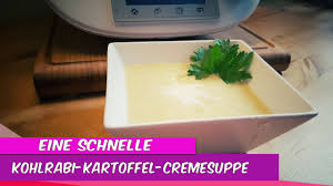 Das mehl durch die deckelöffnung zugeben und mit anschwitzen. Thermomix Tm5 Kohlrabi Kartoffel Suppe Youtube