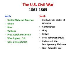 Ppt The U S Civil War 1861 1865 Powerpoint Presentation