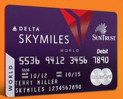 Delta skymiles® platinum american express card: The Suntrust Delta Debit Card Is Back For New Accounts At 1 Mile Per Dollar Up To 48k Miles Per Year View From The Wing