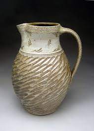 How to buy best old brown pottery pitcher. Woodfired Salt Glazed Pitcher With Carved Designs Pottery Tea Pots Pottery Mugs Glazes For Pottery
