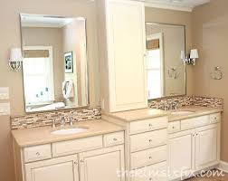 Updating A Vanity With A Custom Tile Backsplash Vanity Backsplash Updating Bathroom Vanity Custom Tile Backsplash