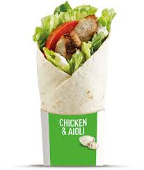 Fluffy, scrambled eggs sandwiched between a slice of cheese and a chicken sausage patty, topped with a crispy, golden hash brown, finished with tomato ketchup. Download Grilled Chicken Wrap Mcdonalds Grilled Chicken Aioli Wrap Png Image With No Background Pngkey Com