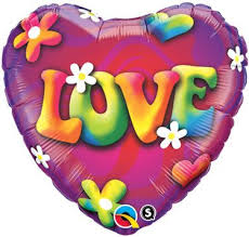Sixties Theme Flower Power Love Balloon Love Balloon Heart Balloons Balloons