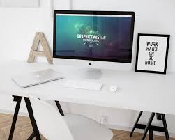 Workspace Mockup Template Bureau Propre Cadres Idees Pour La Maison