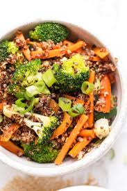 10 Minute Vegan Ginger Quinoa Bowl Simply Quinoa Recipe Quinoa Bowl Recipe Simply Quinoa Easy Meals