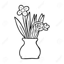 Free download 40 best quality flower vase clipart at getdrawings. Drawing Line Drawing Flower Vase