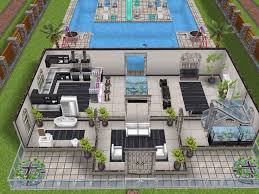 Gde Maison Avec Piscine En Y Vue Rdc Sims House Sims House Plans Sims Freeplay Houses