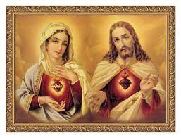 Santíssimos corações de jesus e maria, unidos no amor perfeito, como nos olhais com carinho e misericórdia, consagramos nossos corações, nossas vidas e nossas famílias a vós. Quadro 80x60 Sagrado Coracao Jesus Maria 3 No Elo7 Monte Seu Quadro 14a1ee8