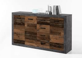 Komplett weiss hochglanz lackiert oder komplett anthrazit hochglanz lackiert, mit zwei türen, dahinter je einem einlegeboden (innenmaße je b/t/h 47,5/36,4/69,5cm) und. 30 Reduziert Sideboard Indiana Modern Braun 150cm Breit