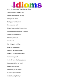 What does kids expression mean? Idioms List For Primary School School Style