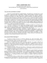 Rolling admission is an application option that allows you to apply within a window of time. Eseu Admitere Fsega 2014