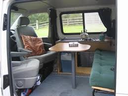 I Like The Ideas Of The Front Seats Swivelling To Sit At A Table Pull Out Or Fold Down And Passenge Camper Van Conversion Diy Campervan Campervan Conversions