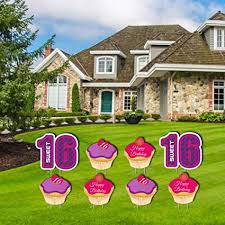 No matter how big or small we have something for all. Amazon Com Victorystore Yard Sign Outdoor Lawn Decorations Birthday Yard Cards Sweet 16 Cupcakes Yard Decoration With Stakes Health Personal Care