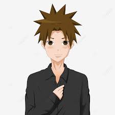 Long hair with choppy layers is perfect for adding volume to a narrow chin and filling. Black Shirt Anime Characters Drawing Modern Manga Boy Png Transparent Clipart Image And Psd File For Free Download