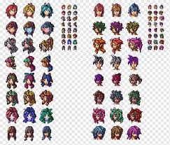 There is also an extra menu (in the chapter selection) with a collect mode with new maps, a survival mode (that is pretty different from the original game) and other stuff! Rpg Maker Vx Sprite Rpg Maker Xp Juego Sprite Purpura Juego Juego De Rol De Videojuegos Png Pngwing