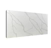 Factory Direct Sales Artificial Custom China Polished Laza Calacatta White  Quartz Stone Slabs for Kitchen Table Counter Tops