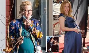 (the son of homer edward. X Files Star Gillian Anderson Is Seen With A Baby Bump As She Films Sex Education Daily Mail Online