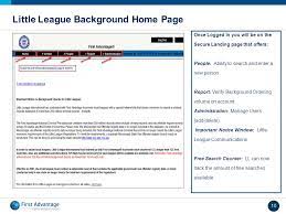 The first advantage background checks sample report is one of the most widely downloaded reports from the first advantage. 1 Little League Background Checks By First Advantage Ppt Download
