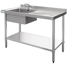 Vogue Stainless Steel Sink Left Hand Bowl 1000x 600mm Stainless Steel Sinks Single Bowl Sink Commercial Sink