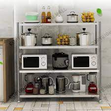 Shop baker's rack and storage shelf for kitchen at affordable prices from songmics. 4 Tier Kitchen Organizer Kitchen Rack Stainless Steel Rack Organizer Microwave Oven Rack Kitchenware Organizer Shopee Philippines