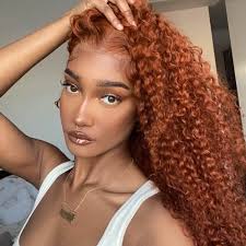 Alipearl Ginger Hair Wigs Deep Wave Ginger Brown 13x4 Lace Frontal Wigs  -Alipearl Hair