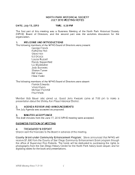 NPHS Meeting Notes 7-15-10