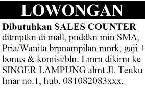 Check spelling or type a new query. Manakah Yang Termasuk Iklan Baris Dan Iklan Kolom Brainly Co Id