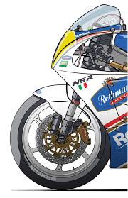 Honda Nsr 250 92 Kartun Lucu Ilustrasi Kartun