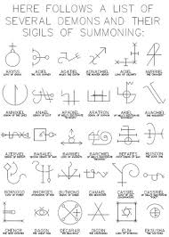 sigils symboles demons and their sigils of summoning