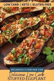 Easy Keto Stuffed Eggplant Vegetarian Recipes Healthy Low Carb Eggplant Recipes Eggplant Recipes Easy