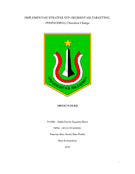 Check spelling or type a new query. Doc Implementasi Strategi Stp Segmentasi Targeting Positioning Chocolate Change Sabdaf Nino Academia Edu