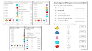Identifying composing and decomposing two dimensional shapes. Count Edges On 3d Shapes Worksheets Primary Stars Education