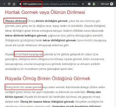 ruyada olu birinin dirilmesi hortlamasi diyanet ruya tabirleri dualar isaretler ruya