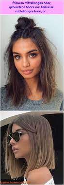 frisuren mittellanges haar gebundene haare nur teilweise mittellanges haar br in 2020 frisuren mittellanges haar haare schulterlanges haar